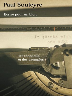 cover image of Écrire pour un blog